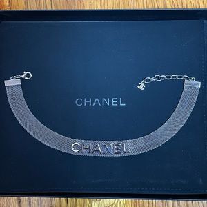 CHANEL metal mesh choker